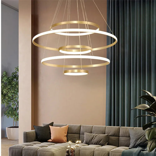 lustre moderne en style nordique avec télécommande et lumière led - vue 2 sur 30