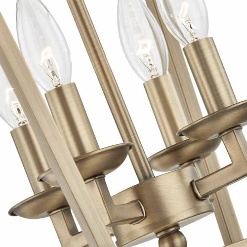 Gold LED birdcage pendant lampshade - vue 7 sur 7