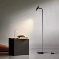 Minimalist brass rotating floor lamp with 3 brightness levels