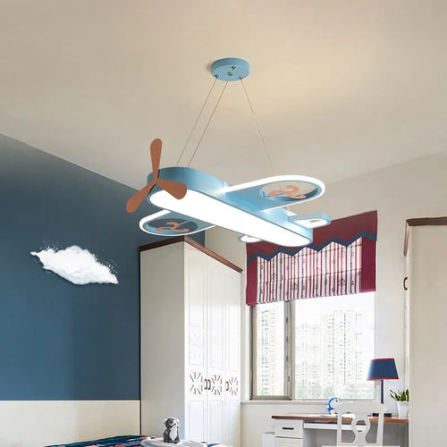 Children's suspended LED wall lights in wood and metal - vue 7 sur 18