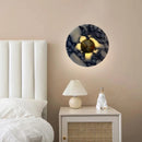 Art deco style wall light in stone and gold metal