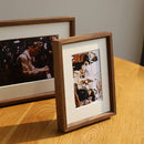 Walnut photo frames for 7 pictures to assemble