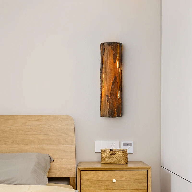 applique murale led design souche d arbre style nordique moderne - vue 3 sur 10
