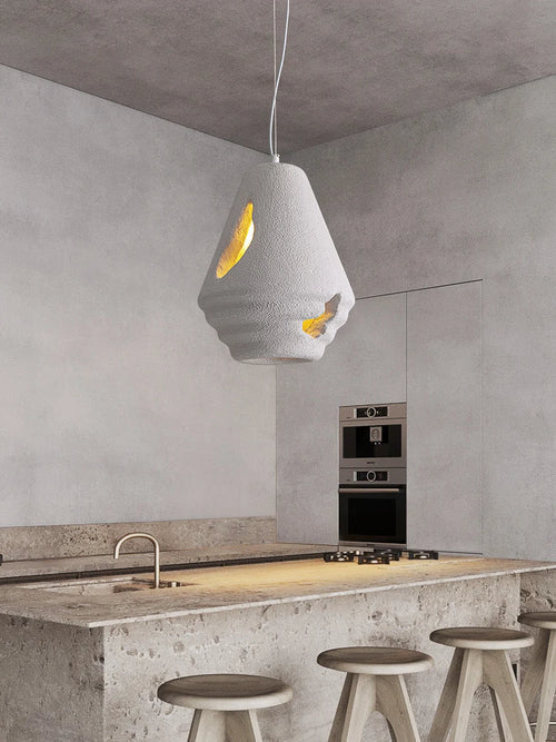 Modern nordic wabi sabi art pendant lamp creative lighting decor - vue 4 sur 12