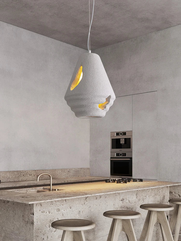 Modern nordic wabi sabi art pendant lamp creative lighting decor - vue 4 sur 12