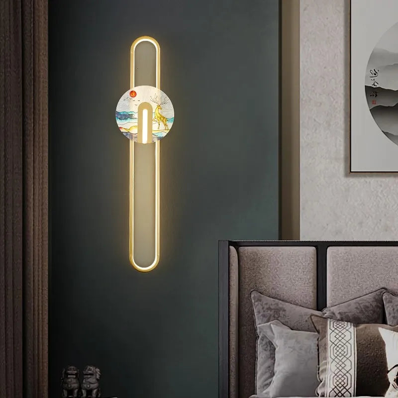 Modern creative and elegant Chinese style wall light