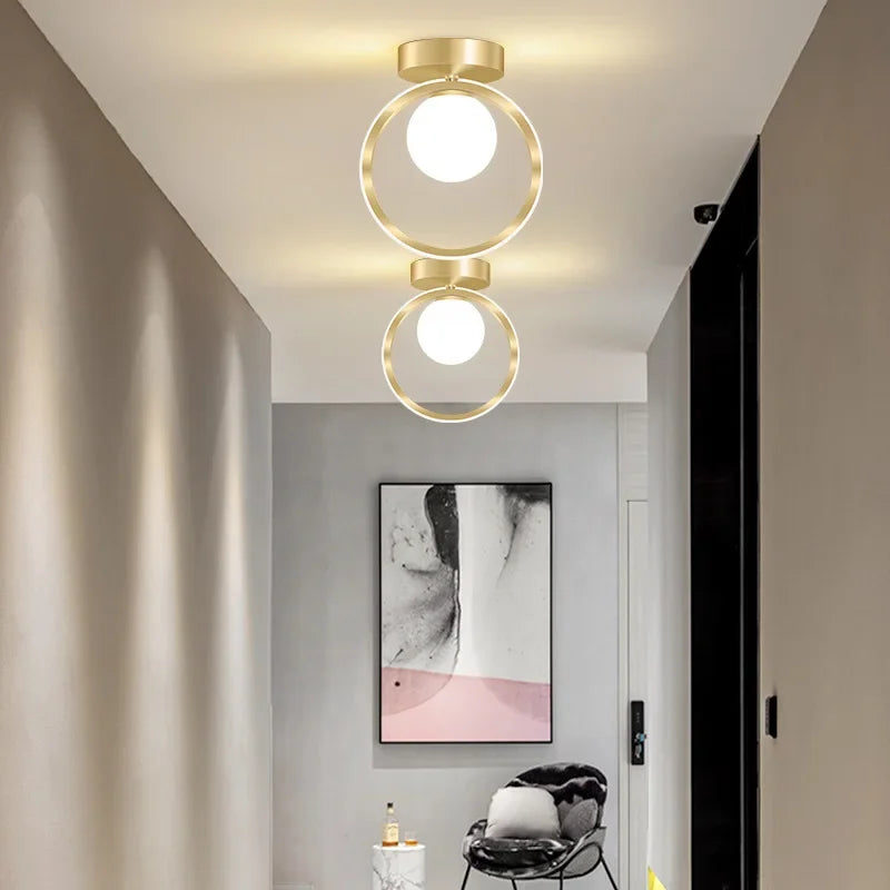 plafonnier moderne en verre pour éclairage intérieur décoratif - vue 4 sur 10