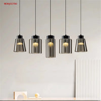 Trendy bottle-shaped LED chandelier for modern interiors