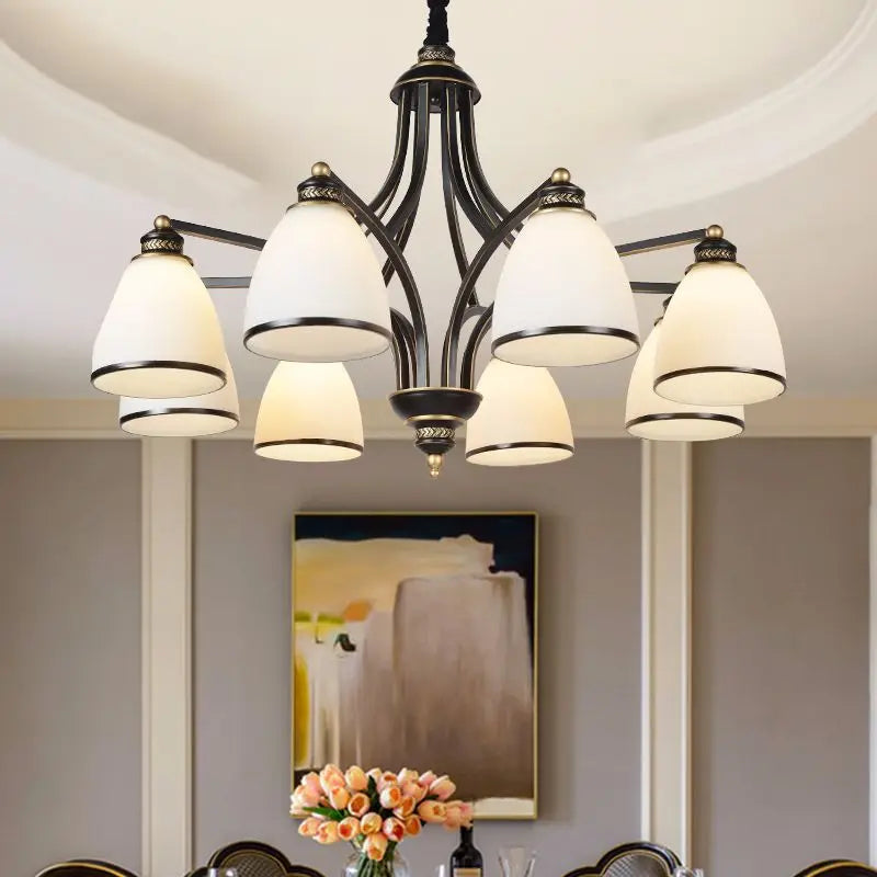 Retro chandelier for a warm country atmosphere