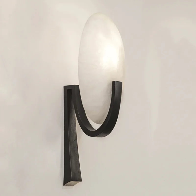 Modern nordic marble and copper wall light