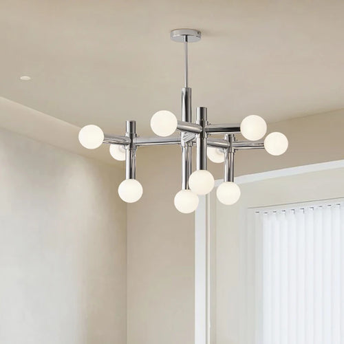 Artistic design chrome chandelier for indoor lighting - vue 2 sur 7