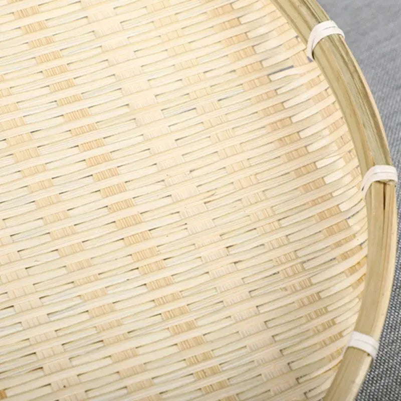natural bamboo sieve for kitchen decorative bread basket DIY storage - vue 7 sur 7