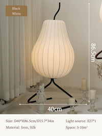 Wabi sabi Japanese style silk floor lamp interior decor