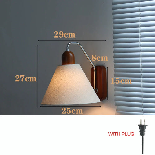 Retro solid wood wall light for a warm atmosphere - vue 4 sur 7