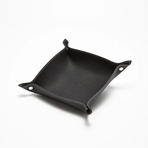 Foldable leather storage tray for various items - vue 11 sur 10