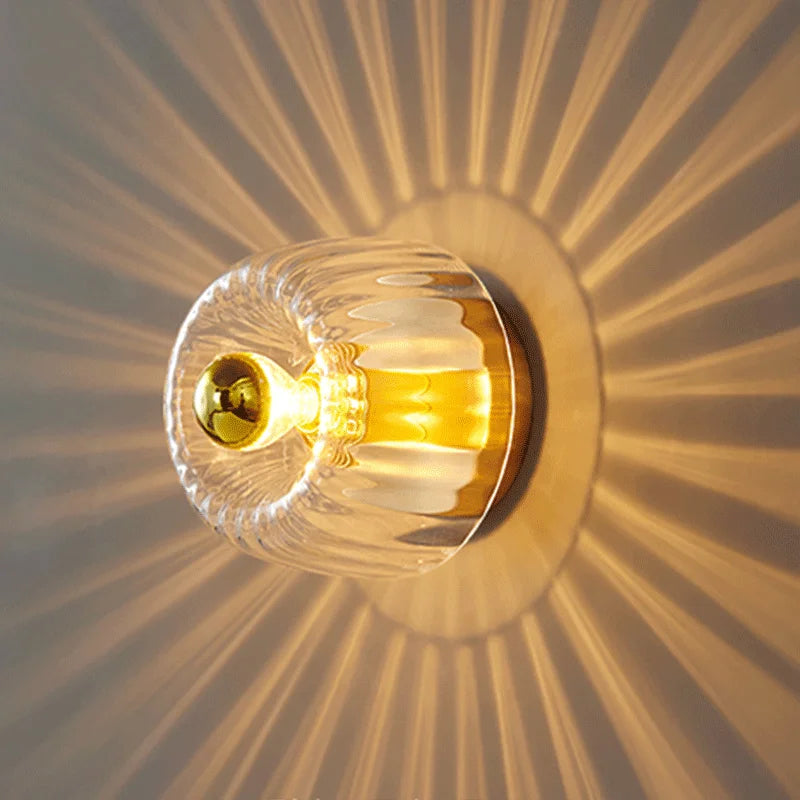 Modern glass wall light for indoor decoration