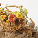 woven rattan basket for storage and home decor