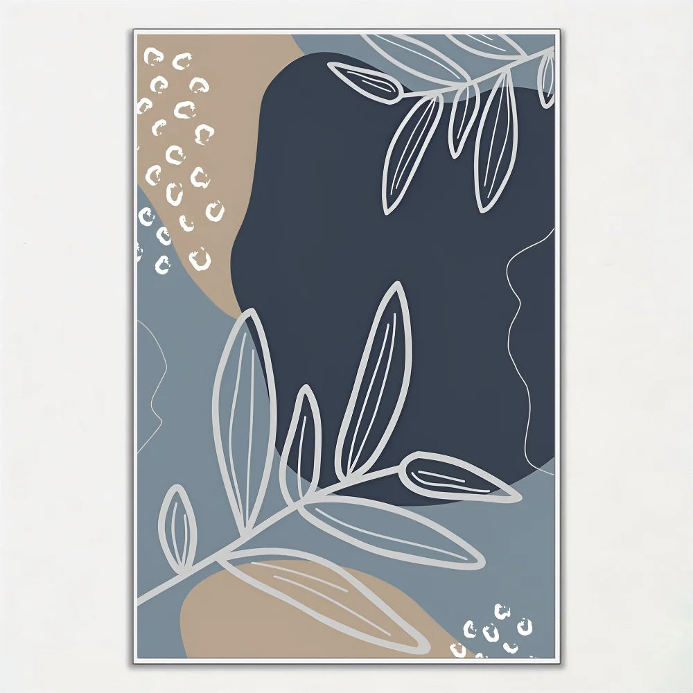 Artistic palm leaves poster for home decor