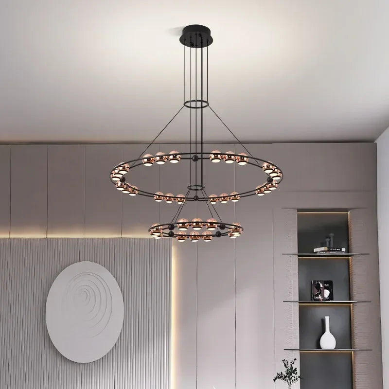 Italian creative bean-shaped LED chandelier for interior decoration