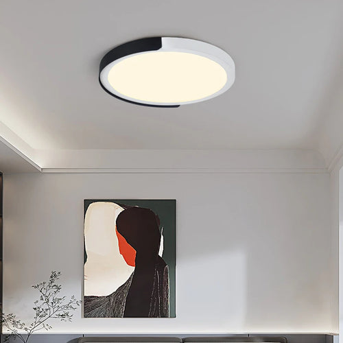 Simple LED three-proof round ceiling light for home - vue 6 sur 12