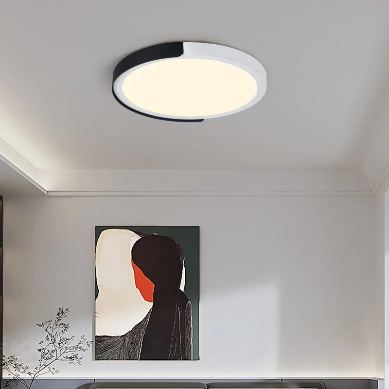 Simple LED three-proof round ceiling light for home - vue 6 sur 12