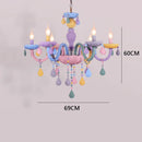 Kawaii crystal rainbow chandelier for children's bedroom decor