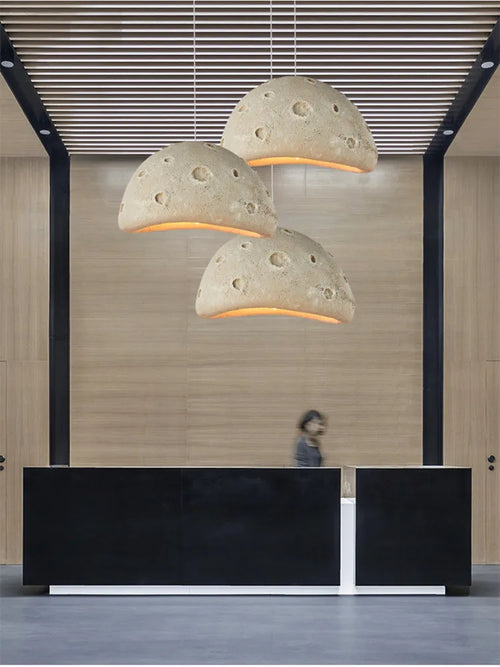 Nordic wabi sabi style creative artistic LED chandelier - vue 3 sur 9