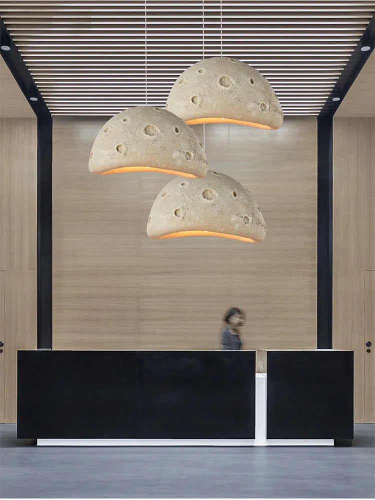 Nordic wabi sabi style creative artistic LED chandelier - vue 3 sur 9