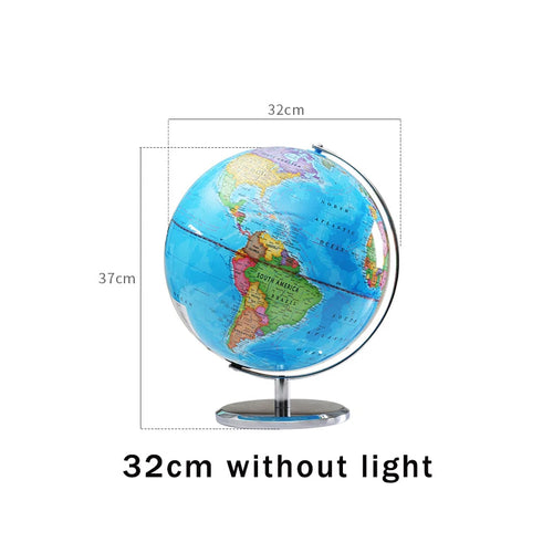 educational rotating globe with light in English for geography - vue 19 sur 18