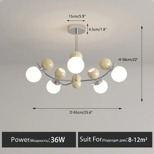 Creative LED chandelier for modern children's room decor - vue 9 sur 12