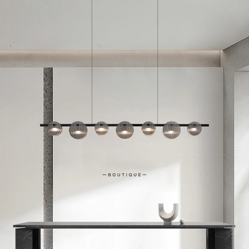 Modern minimalist LED pendant light for artistic interiors - vue 3 sur 9