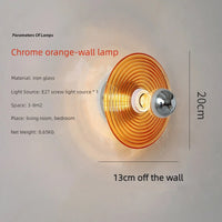 Nordic LED wall light with ripple glass for ambient decor