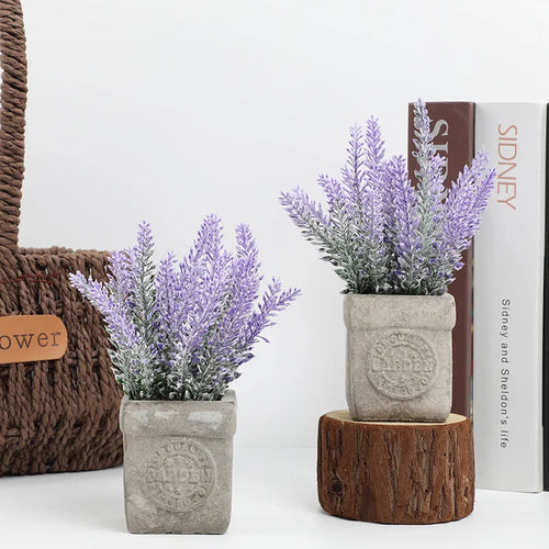 Artificial lavender plants for home decoration, weddings, and parties - vue 3 sur 6