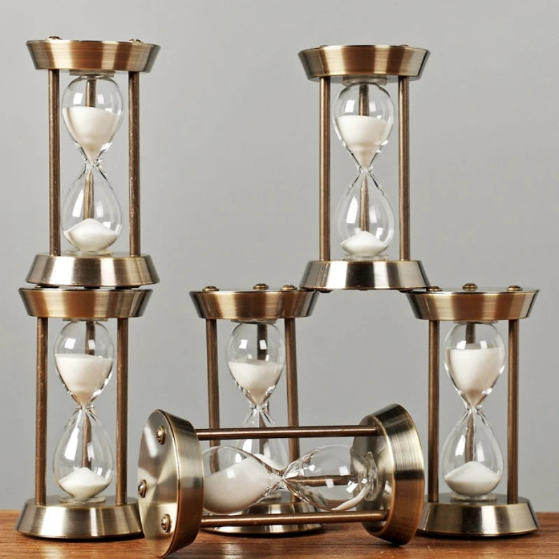 Nordic creative metal hourglass for decoration and gift