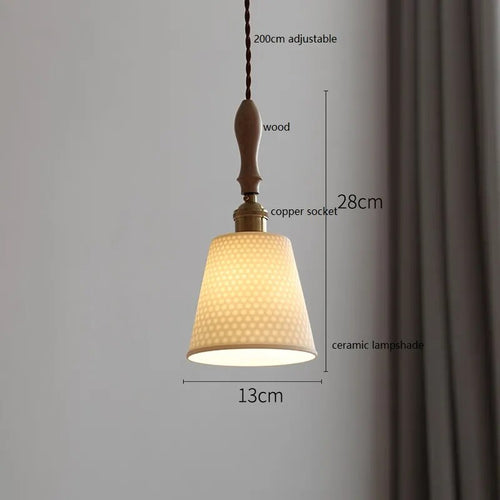 Suspension design led papillon céramique et bois - vue 22 sur 30