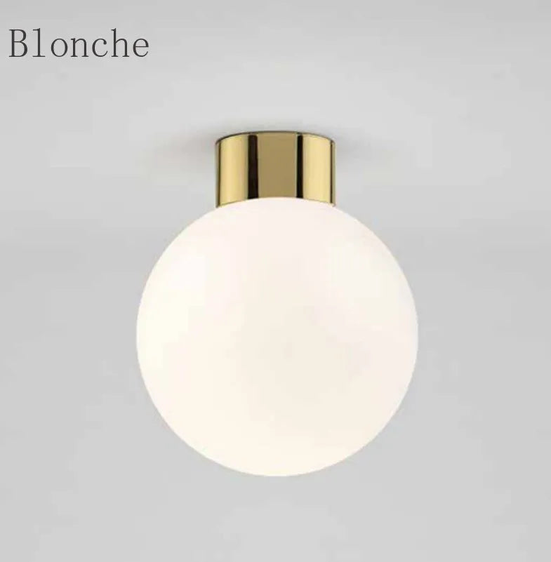Round glass ball LED ceiling light