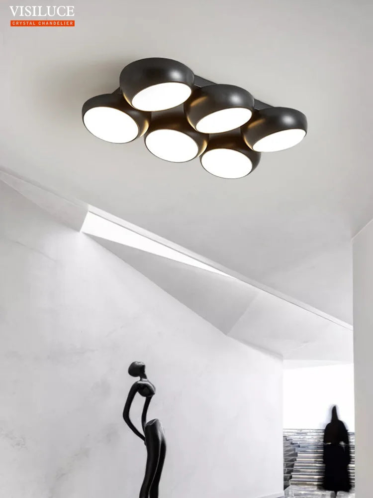 Modern LED ceiling light for creative and simple ambient lighting - vue 2 sur 6