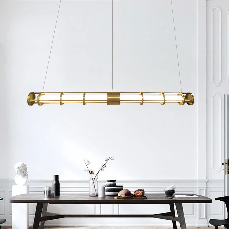 Modern nordic tube pendant light for interior decor