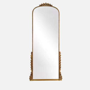 French pu framed gold wall mirror full length