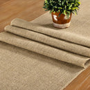 Beige jute table runner rustic farmhouse style