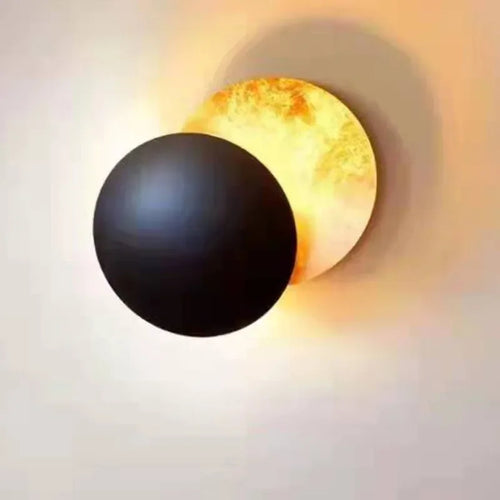 Modern round wall light eclipse decorative wall lamp - vue 2 sur 12