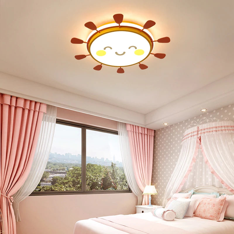 Round LED desk lamp for children and study