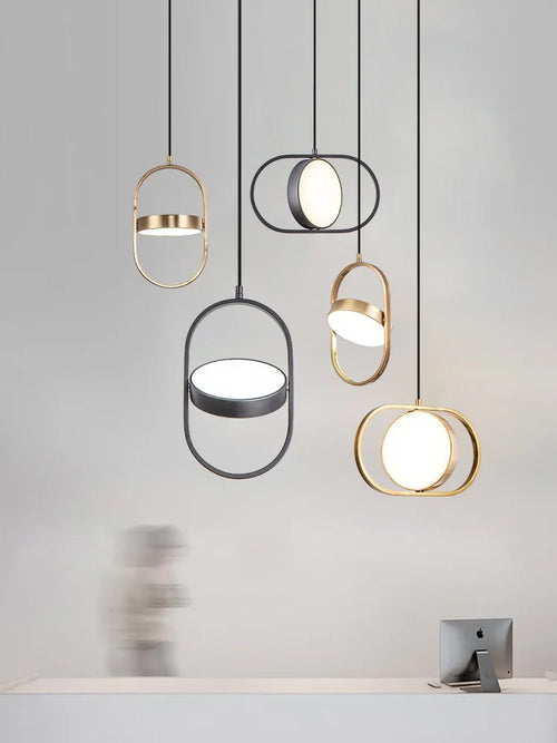 Post-modern magic eye creative rotating chandelier
