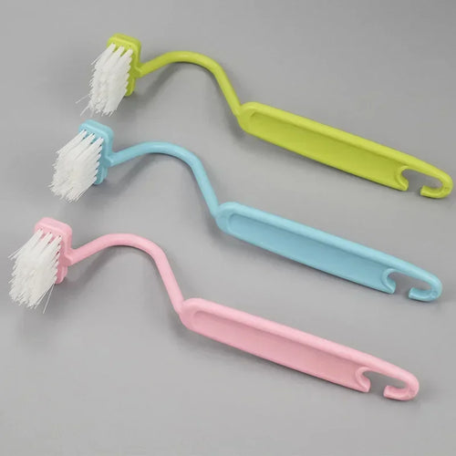 Curved toilet brush practical portable cleaning tool - vue 5 sur 9