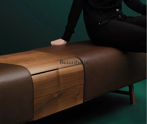 Italian luxury lightweight and simple stool for bench and sofa - vue 3 sur 9