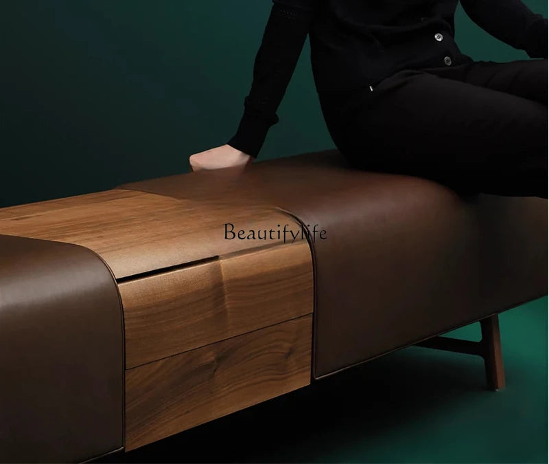 Italian luxury lightweight and simple stool for bench and sofa - vue 3 sur 9
