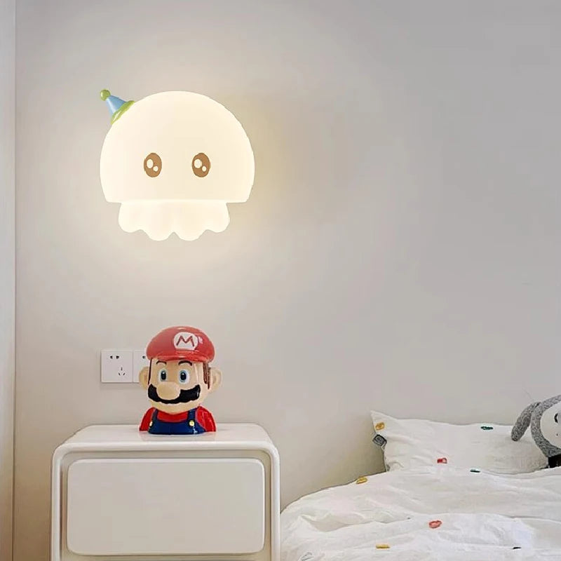 Cute octopus bedside lamp for children's room creative decor