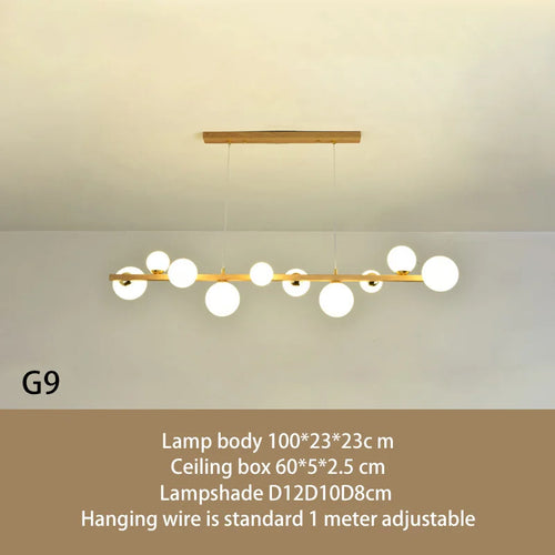 Glass shade chandelier pendant light for home decor - vue 9 sur 10