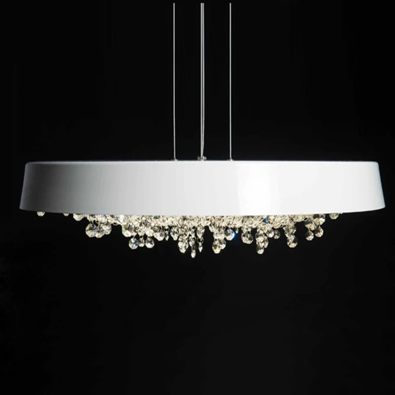 Modern minimalist crystal chandelier for indoor lighting - vue 6 sur 12