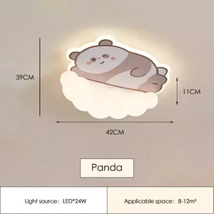 plafonnier mignon pour chambre d'enfant chiot chat panda moderne